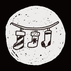 christmas socks doodle N12