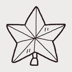 Christmas star doodle N3