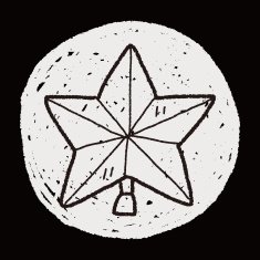 Christmas star doodle N5