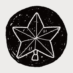 Christmas star doodle N6
