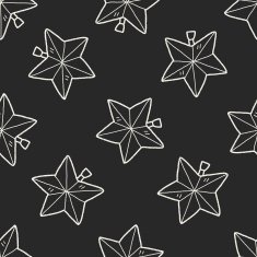 Christmas star doodle seamless pattern background N2