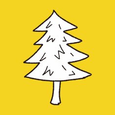 Christmas tree doodle drawing N18