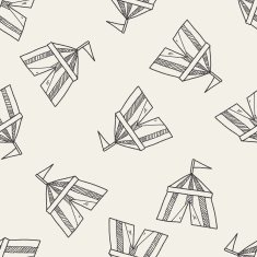 circus doodle seamless pattern background N4