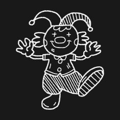 clown doodle drawing N52