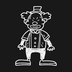 clown doodle drawing N55