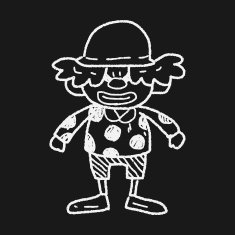 clown doodle drawing N56