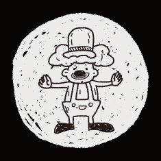 clown doodle drawing N65