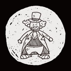 clown doodle drawing N66