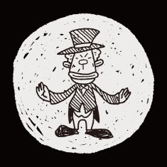 clown doodle drawing N68