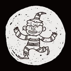clown doodle drawing N74