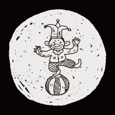 clown doodle drawing N77