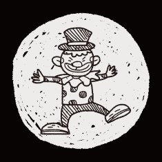 clown doodle drawing N78
