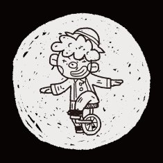 clown doodle drawing N79