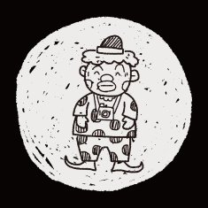 clown doodle drawing N80