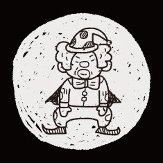 clown doodle drawing N81