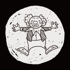 clown doodle drawing N83