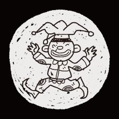 clown doodle drawing N84