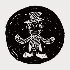 clown doodle drawing N88