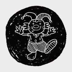 clown doodle drawing N92