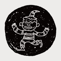 clown doodle drawing N94