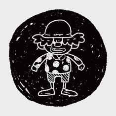 clown doodle drawing N96