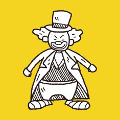 clown doodle drawing N106