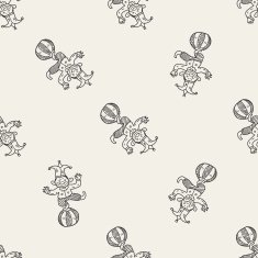 clown doodle drawing seamless pattern background N12
