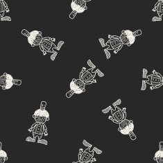 clown doodle drawing seamless pattern background N22