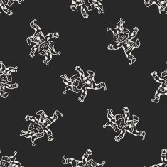 clown doodle drawing seamless pattern background N24