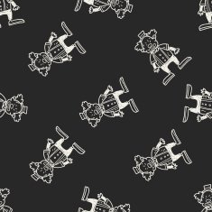 clown doodle drawing seamless pattern background N29