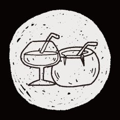 coconut drink doodle N4