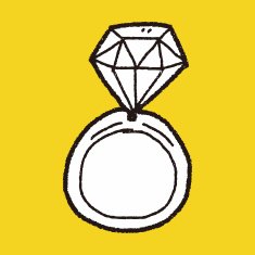 diamond ring doodle drawing N11