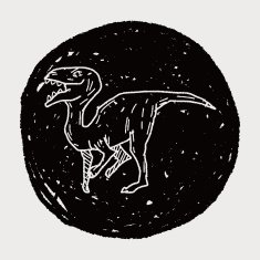 dinosaur doodle N86