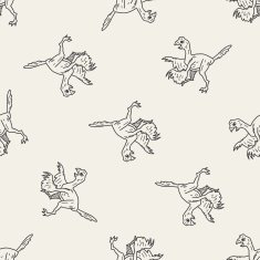 dinosaur doodle seamless pattern background N3