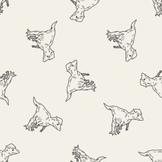dinosaur doodle seamless pattern background N4