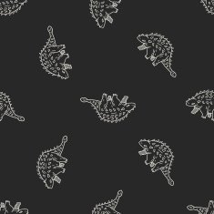 dinosaur doodle seamless pattern background N6