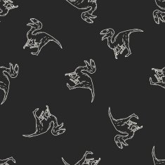 dinosaur doodle seamless pattern background N7