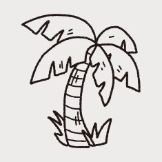 doodle coconut tree N3
