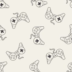 doodle game controller seamless pattern background N4