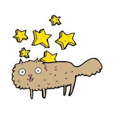 cartoon magical cat N4