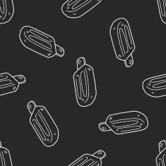 doodle ice cream seamless pattern background N16