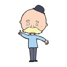 cartoon man in bowler hat N8