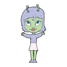 Cartoon Alien Girl N10
