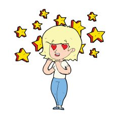 cartoon woman in love N88