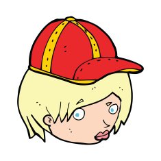 cartoon woman wearing cat N4