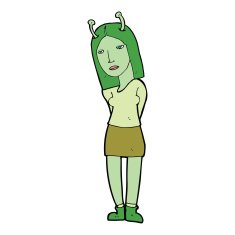 cartoon alien woman N30