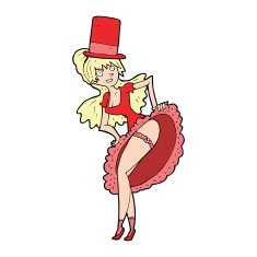 cartoon dancer woman N4