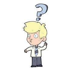 Cartoon Man Asking Question N20