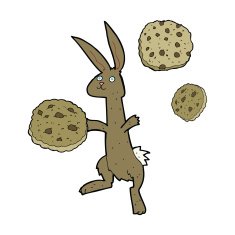 cartoon rabbit with cookies N4