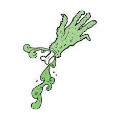 cartoon gross zombie hand N4